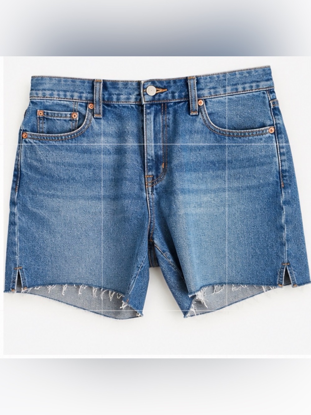 Aeropostale size 12 cut off denim baggy jean cotton medium wash blue shorts
